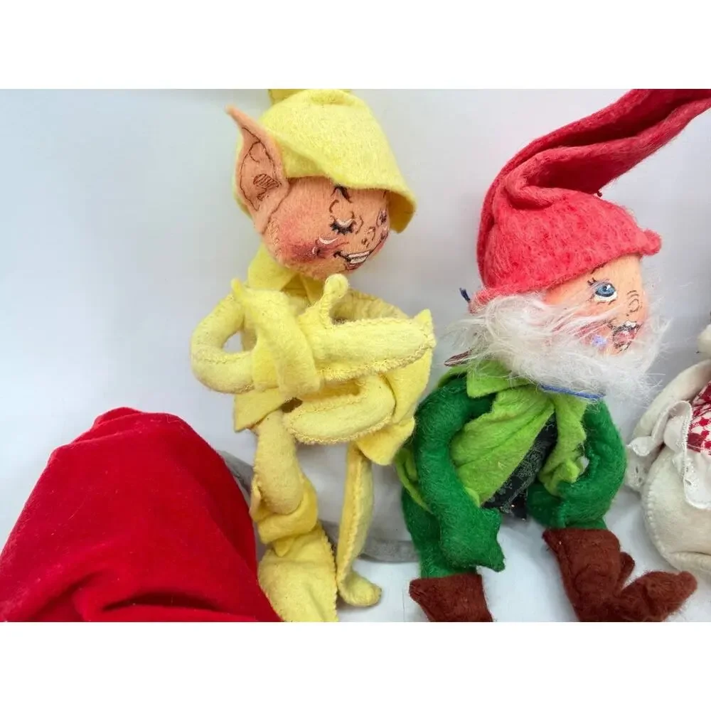 Vintage Annalee Dolls Mixed Holiday Mouse Elf Lot 1990 1991 1993 2002
